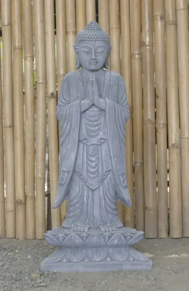 Product image 5 of the product “Jagan - Standing Buddha, Namaskara, 82cm H | cast stone ”